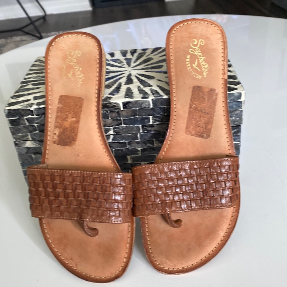 Seychelles Flat Woven Leather Sandals